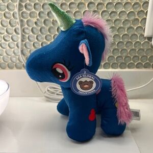 A & A Global Royal Blue Unicorn Heart Plush New with Tag 2023